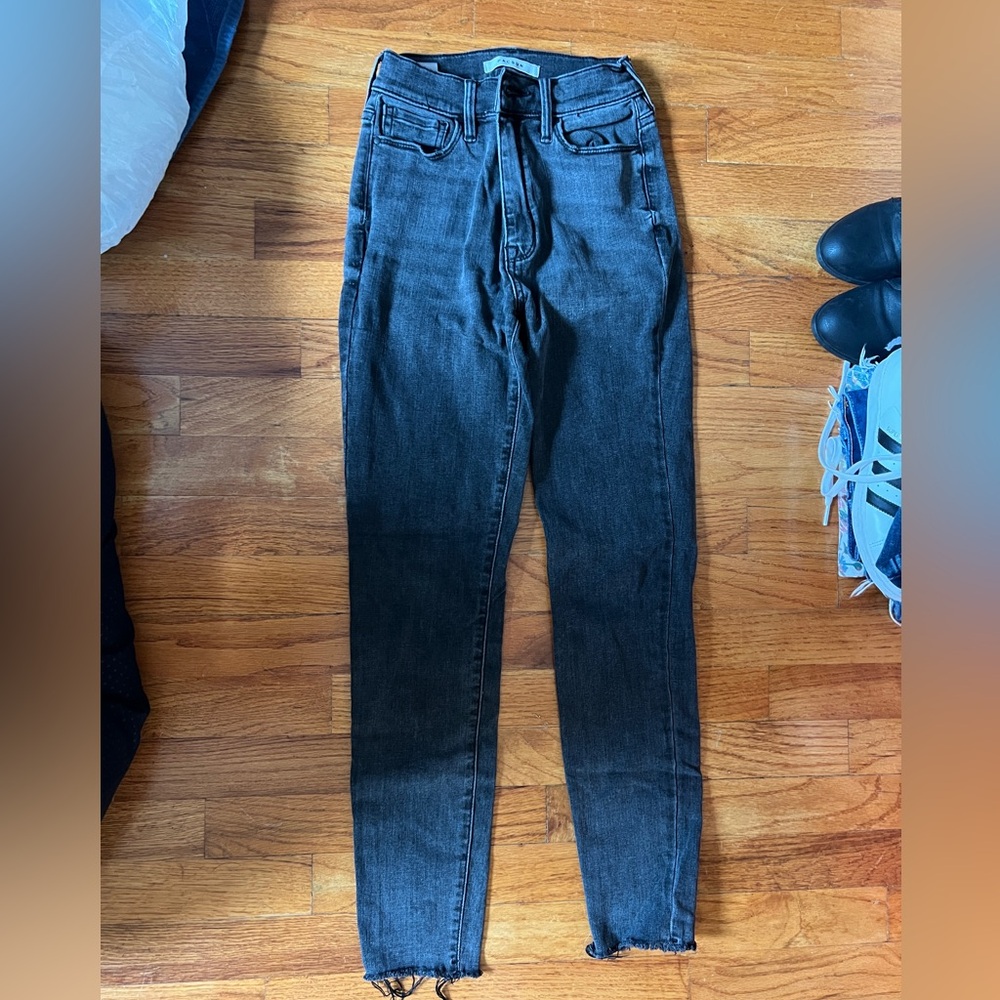 PacSun Women's Faded Black Stretchy High Rise Skinny Jeans - Size 23